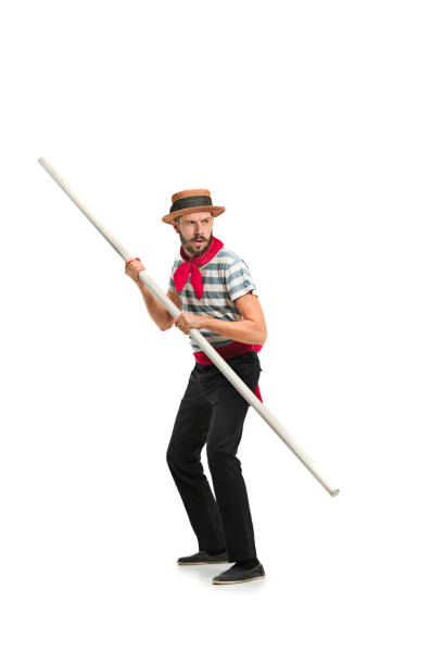 istock Caucasian man in traditional gondolier costume and hat 939051610