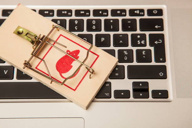 istock Conceptual photo, a trap set on your computer as a risk of using the internet, vie from above 939055268