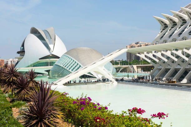 stadt der künste und wissenschaften – valencia - palau de les arts reina sofia fotos stock-fotos und bilder