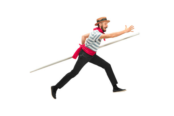 istock Caucasian man in traditional gondolier costume and hat 939056254