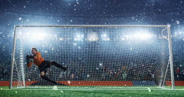 istock Soccer game moment  on professional stadium 939058222