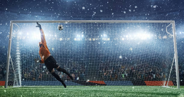 istock Soccer game moment  on professional stadium 939058234