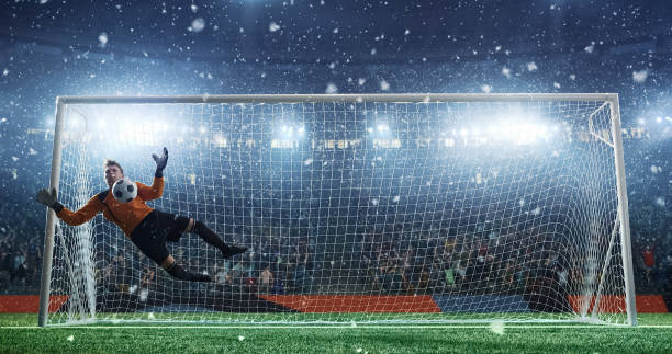 istock Soccer game moment  on professional stadium 939058370