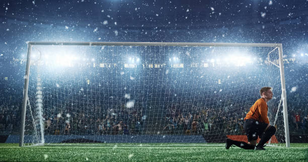istock Soccer game moment  on professional stadium 939058394