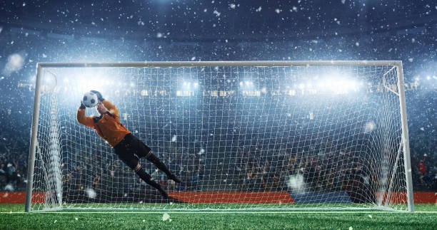 istock Soccer game moment  on professional stadium 939058418