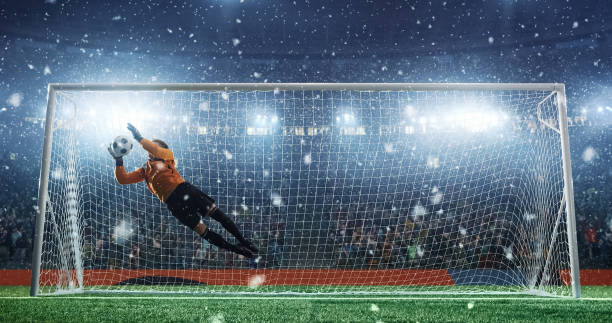 istock Soccer game moment  on professional stadium 939058440