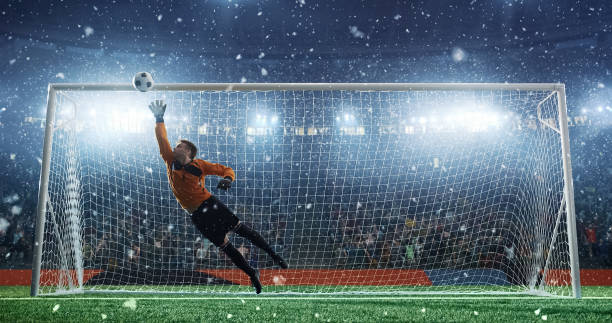 istock Soccer game moment  on professional stadium 939058442
