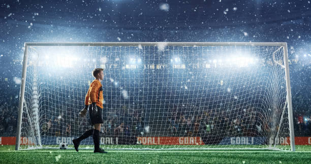 istock Soccer game moment  on professional stadium 939058444