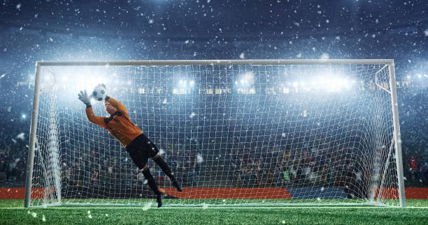 istock Soccer game moment  on professional stadium 939058462