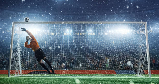 istock Soccer game moment  on professional stadium 939058466