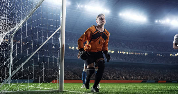 istock Soccer game moment  on professional stadium 939058468