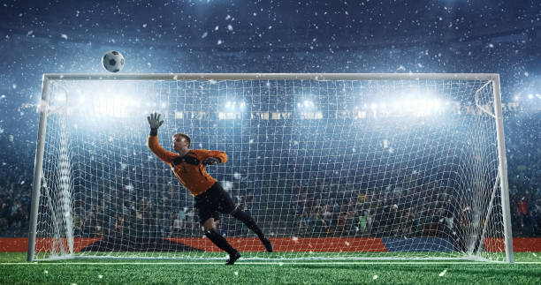 istock Soccer game moment  on professional stadium 939058506