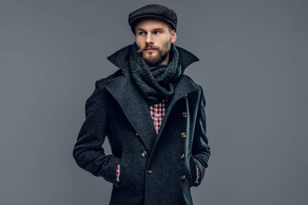 istock Portrait of bearded male dressed in a grey jacket. 939058584