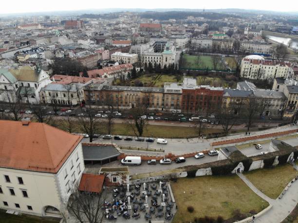 istock Aerial photo overlooking Krakow in Poland 939061832
