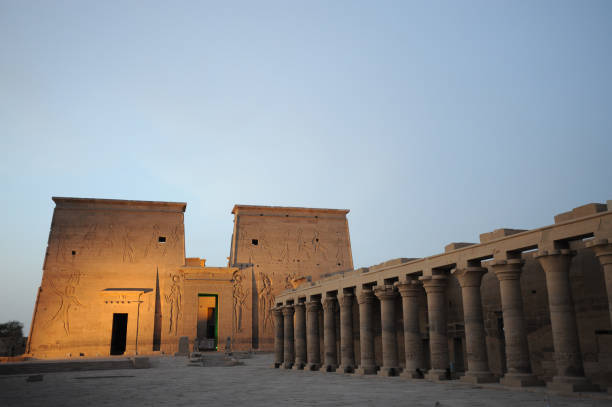 Egypt Temple of Philae Egypt Temple of Philae from Nile abydos stock pictures, royalty-free photos & images