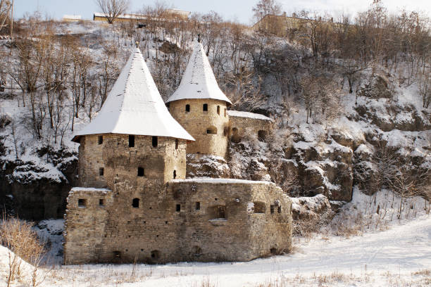 istock Polish gates in Kamianets-Podilskyi under snow 939065512