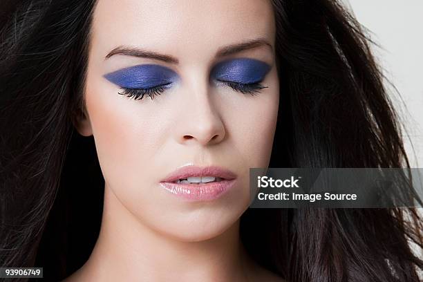 Young Woman With Purple Eyeshadow Stock Photo - Download Image Now - 20-24 Years, Adult, Adults Only