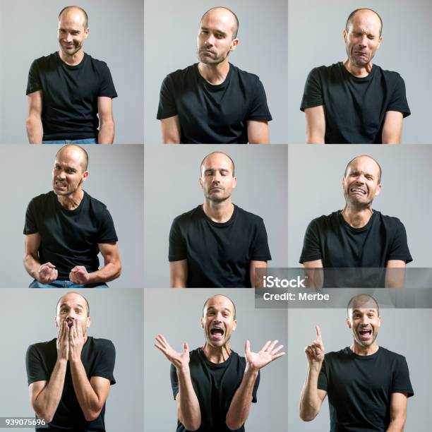 Man Making Faces Stock Photo - Download Image Now - Crying, Happiness, Men