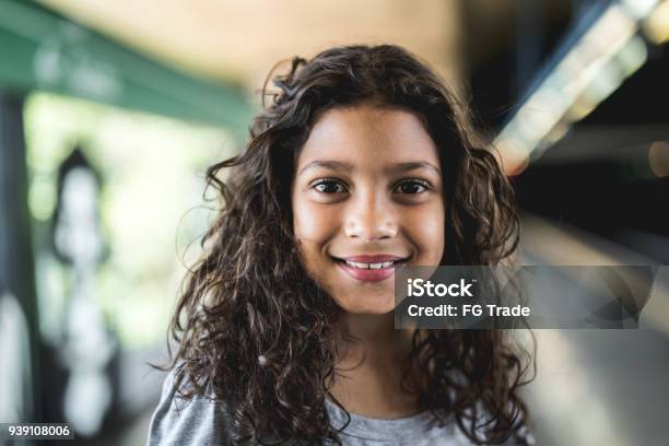 Portrait Of Cute Girl Stock Photo - Download Image Now - Child, Girls, Portrait
