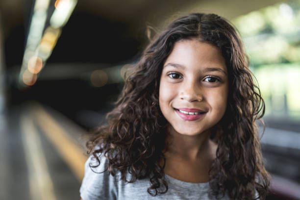 Portrait Of Cute Girl Stock Photo - Download Image Now - Child, Portrait,  Latin American and Hispanic Ethnicity - iStock
