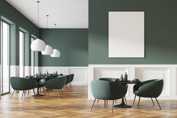 istock Gray and white restaurant, poster 939108782