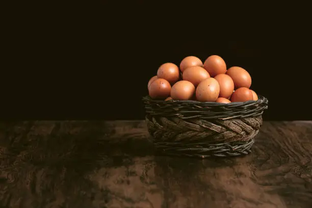 Photo of eggs in a basket