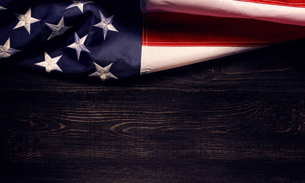 american flag stock photo