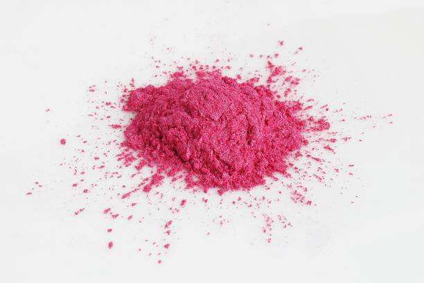 rosa glimmer pigmentpulver - mica schist stock-fotos und bilder