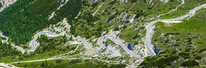 National park Tre Cime di Livaredo. Dolomites alps. Italy