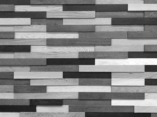 istock Wooden wall background, black and white tone 939133914