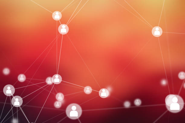 istock People Connection lines on red background, social network for technology concept, abstract illustration 939152910