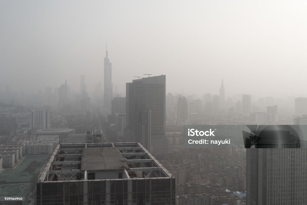 Fog and Haze in China, air pollution is very serious China - East Asia Stock Photo