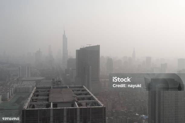 Fog And Haze In China Air Pollution Is Very Serious Stock Photo - Download Image Now