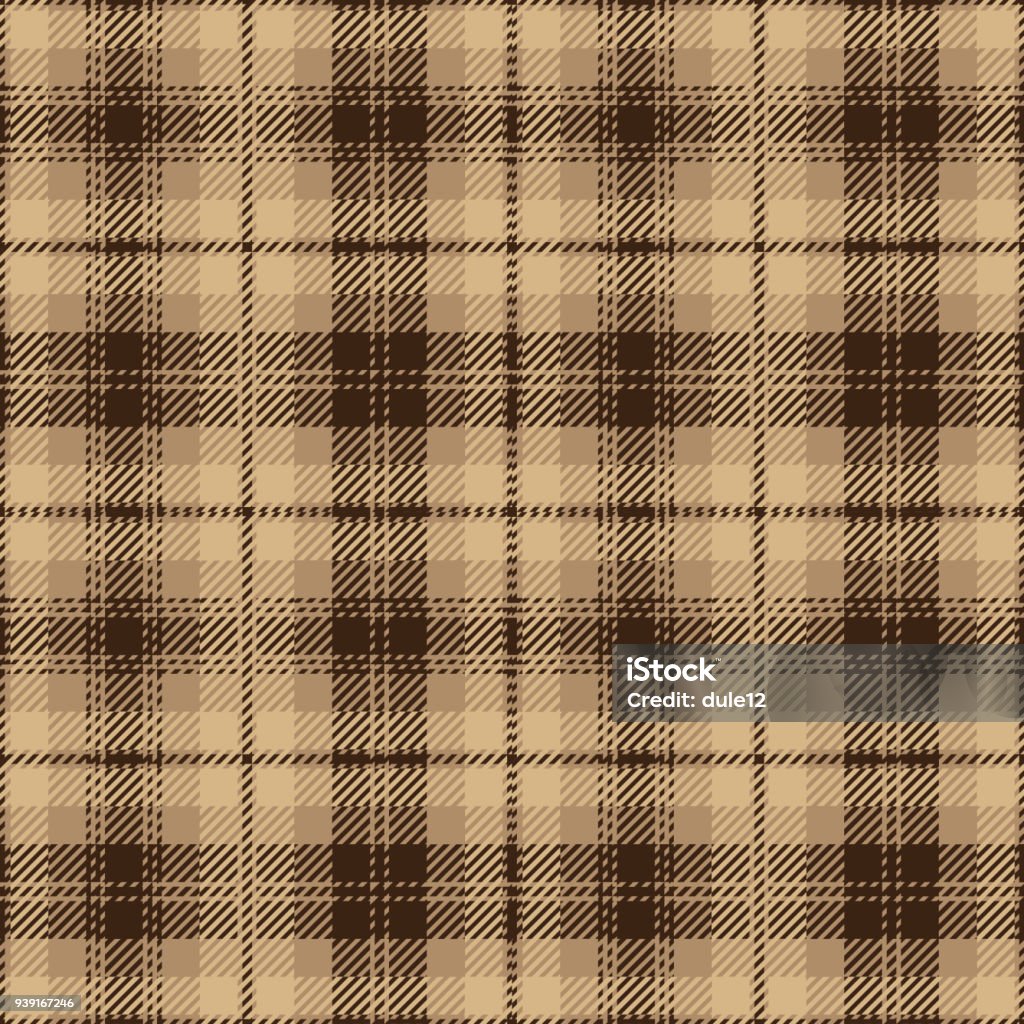 Beige Tartan Plaid Seamless Pattern Design Stock Illustration ...