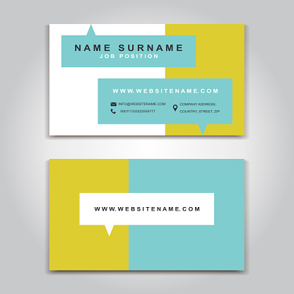 Back Sample Vector Business Card Creative Design Modern Trend Style Front And Back ...