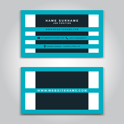 Back Sample Vector Business Card Creative Design Modern Trend Style Front And Back ...