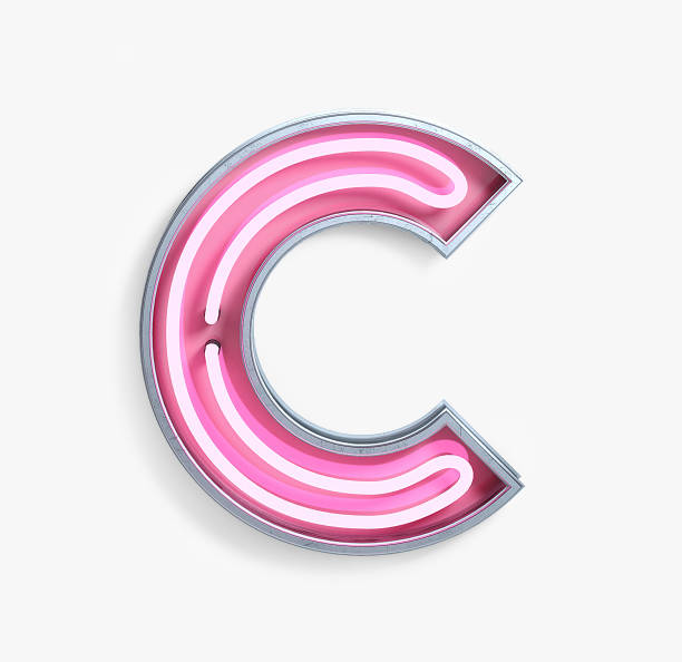 istock Bright Neon Font. Letter C 939169226