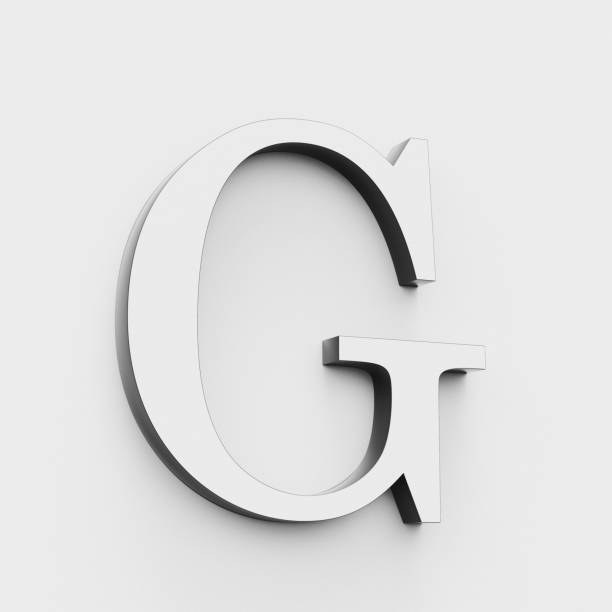 istock Modern and elegant upper case G in black and white on white. 3D render. 939172022