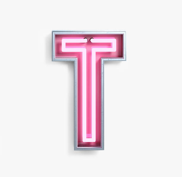 istock Bright Neon Font. Letter T 939172636