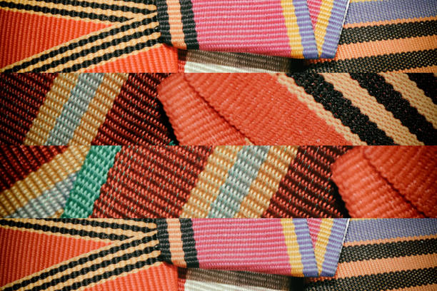 Ribbons texture, macro textile background for web site or mobile devices, fabric swatch.