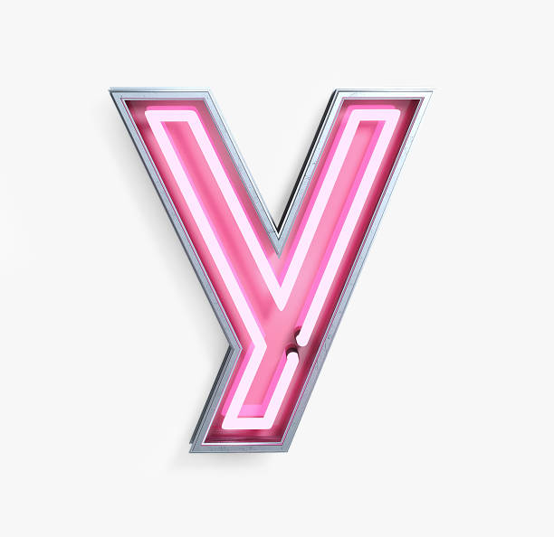 istock Bright Neon Font. Letter Y 939173298
