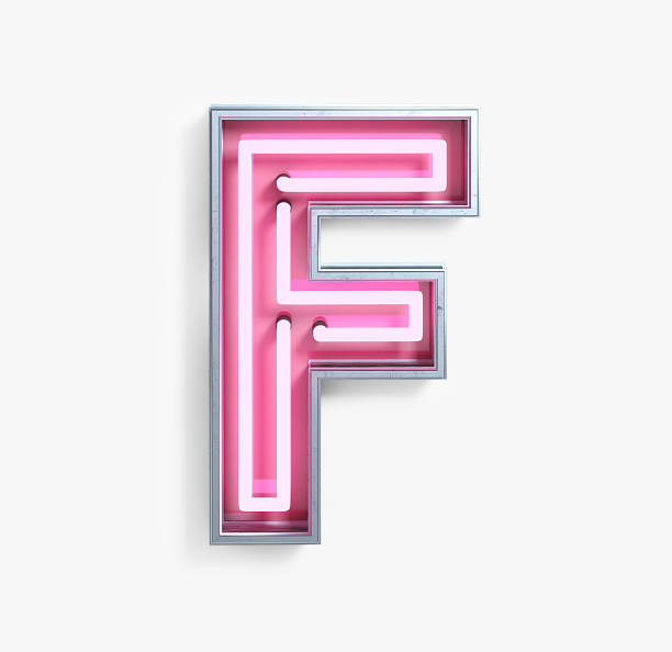 istock Bright Neon Font. Letter F 939174208