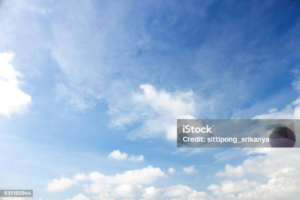 Clouds In The Blue Sky Background Stock Photo - Download Image Now - Sky, Cloud - Sky, Cloudscape