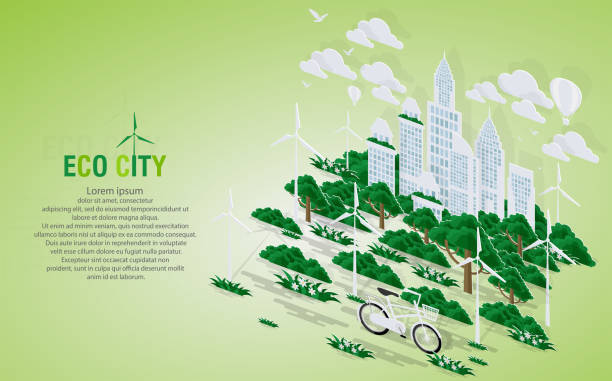 istock Green eco city and life with book concept. Vector illustration in flat design and isometric paper cut pop-up style. 939201908