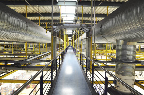 istock pipelines and technical equipment in a fabric - interior of with air duct 939209624