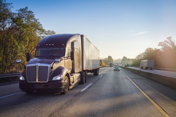istock 18 wheeler semi truck on highway 939210498