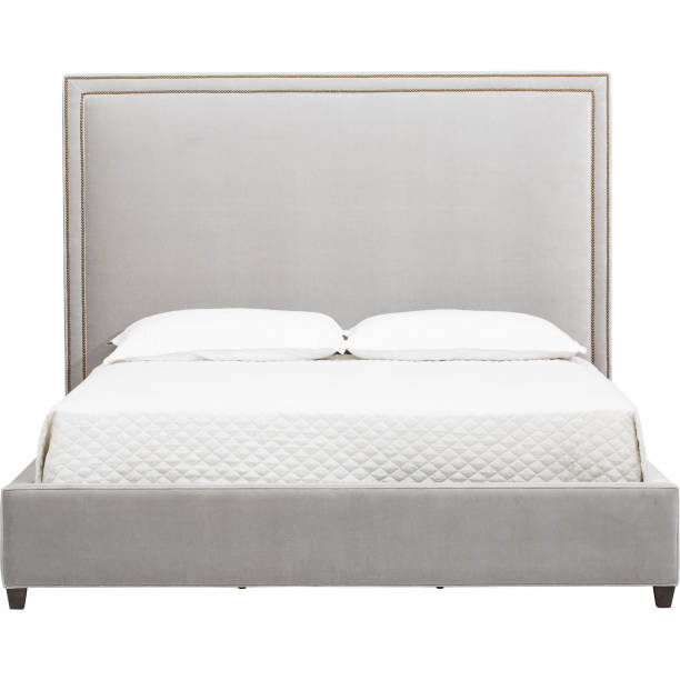 istock White and gray modern bedroom interior with a double divan bed 939231288