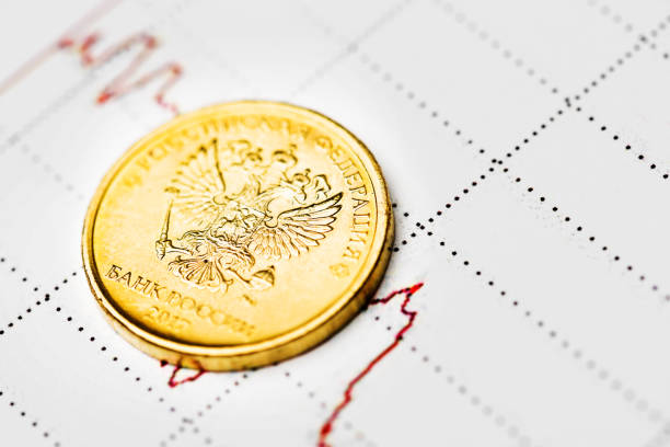 istock Ruble exchange rate on international stock exchanges. 939232090