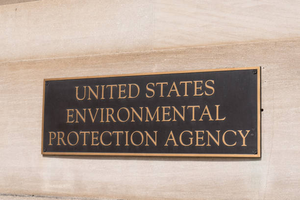Environmental Protection Agency sign stock photo