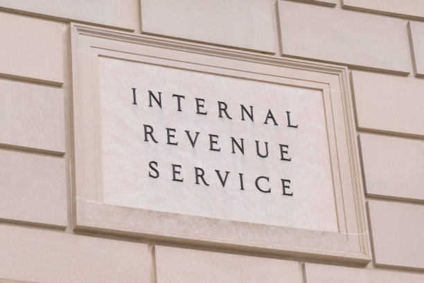 Internal Revenue Serice Sign stock photo